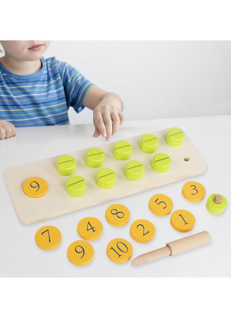 Generic - Peg Number Boards, Early Learning Math Toy, Montessori Teaching, Preschool Ten Frame, Math Manipulatives for Game, Props Education Activity - Image 1