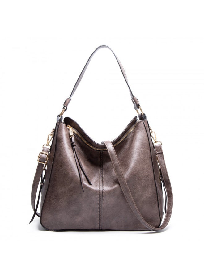 Women's Bag Portable Large Bag For Work Large Capacity For Middle-aged Mother All-match Touching Handbag For Women-Color:Black - Image 4