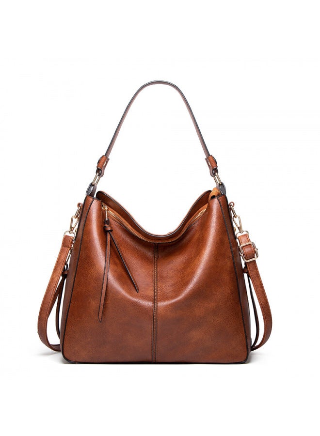 Women's Bag Portable Large Bag For Work Large Capacity For Middle-aged Mother All-match Touching Handbag For Women-Color:Black - Image 2