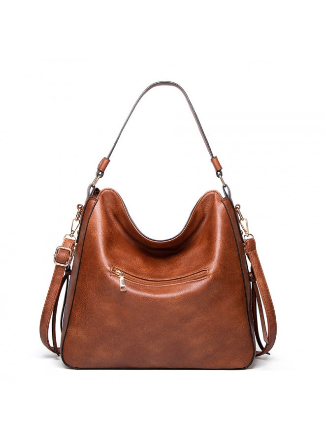 Women's Bag Portable Large Bag For Work Large Capacity For Middle-aged Mother All-match Touching Handbag For Women-Color:Black - Image 3