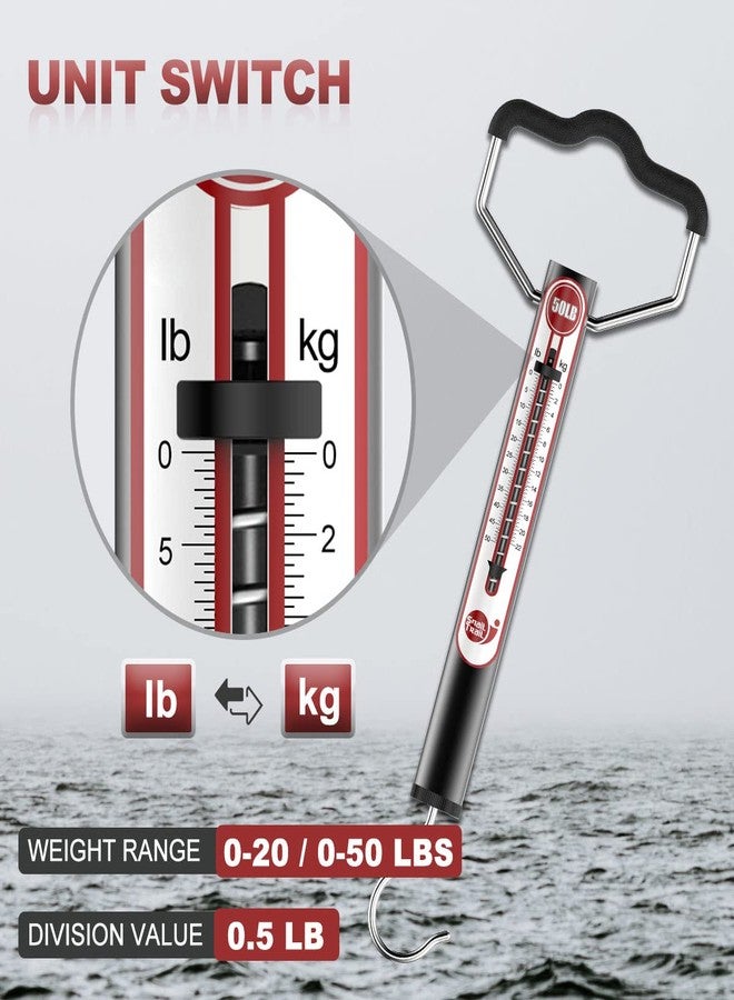 SNAIL TRAIL - 20lbs/50lbs Aluminum Tube Fish Scale, Spring Hook Scale, Hanging Scale for Luggage - Image 5