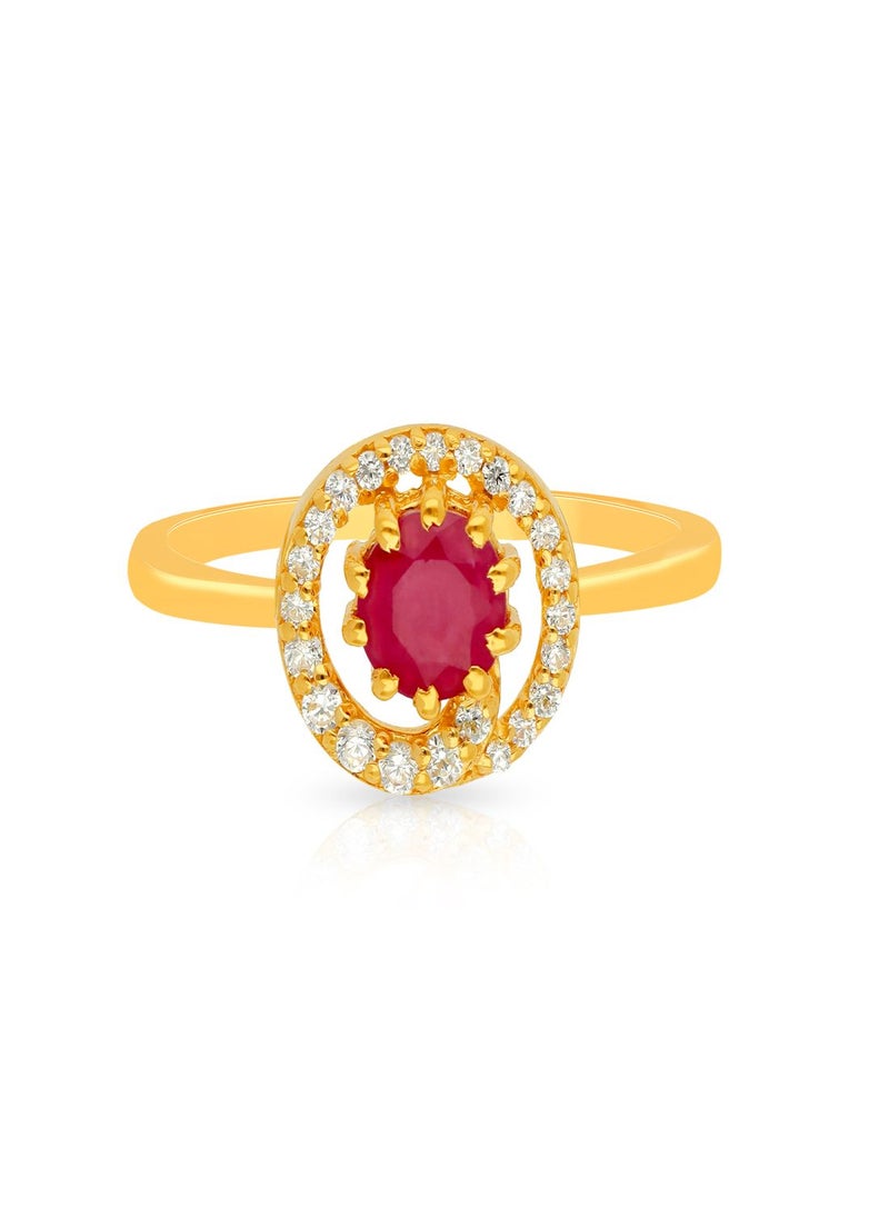 Malabar Gold and Diamonds 22 Carat 916 Purity Precia Gemstone Ring PRGDNA009RN6 for Women  - Image 2
