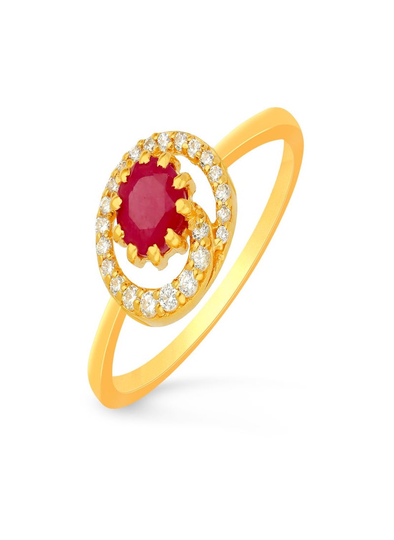 Malabar Gold and Diamonds 22 Carat 916 Purity Precia Gemstone Ring PRGDNA009RN6 for Women  - Image 1
