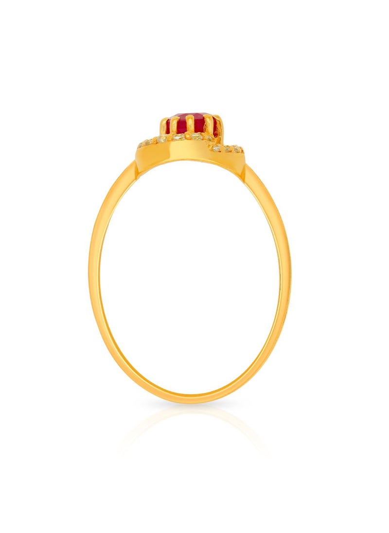 Malabar Gold and Diamonds 22 Carat 916 Purity Precia Gemstone Ring PRGDNA009RN6 for Women  - Image 3
