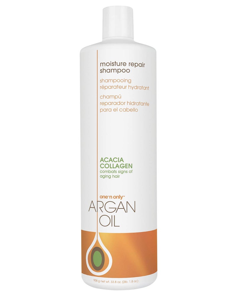 One n Only Moisture Repair Shampoo with Argan Oil Rebalances Hair Moisture Levels Adds Volume and Shine Repairs Damage from Chemicals and Heat Styling 338 Fl Oz