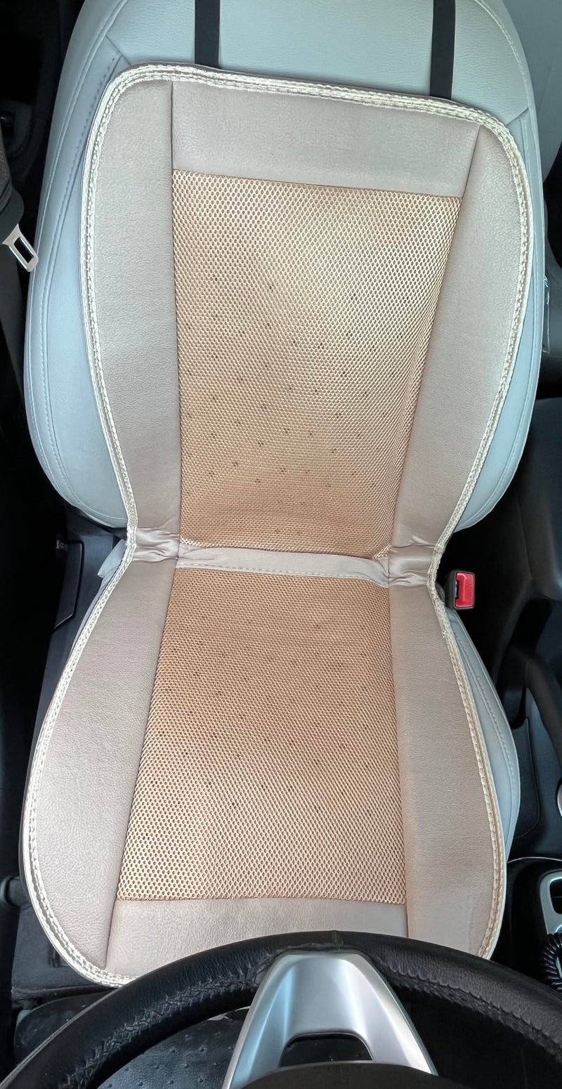 BROGBUS Car Cooling Seat Cushion Cover Ventilated Seat Cover with Inbuilt Fans with Speed Control Cooling Seat for Driver Seat (Supports 12V to 24V, Black) | Polyester - Image 3