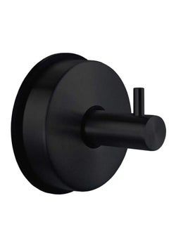 Zalcoon Vacuum Suction Cup Towel Hooks for for Bathrooms, Plating Black, Shower Hanger Hook Hanger Towel Rack Heavy Duty Wall Mounted Robe Hooks Sucker, Bathroom Organizer (Pack of 1)  - Image 1