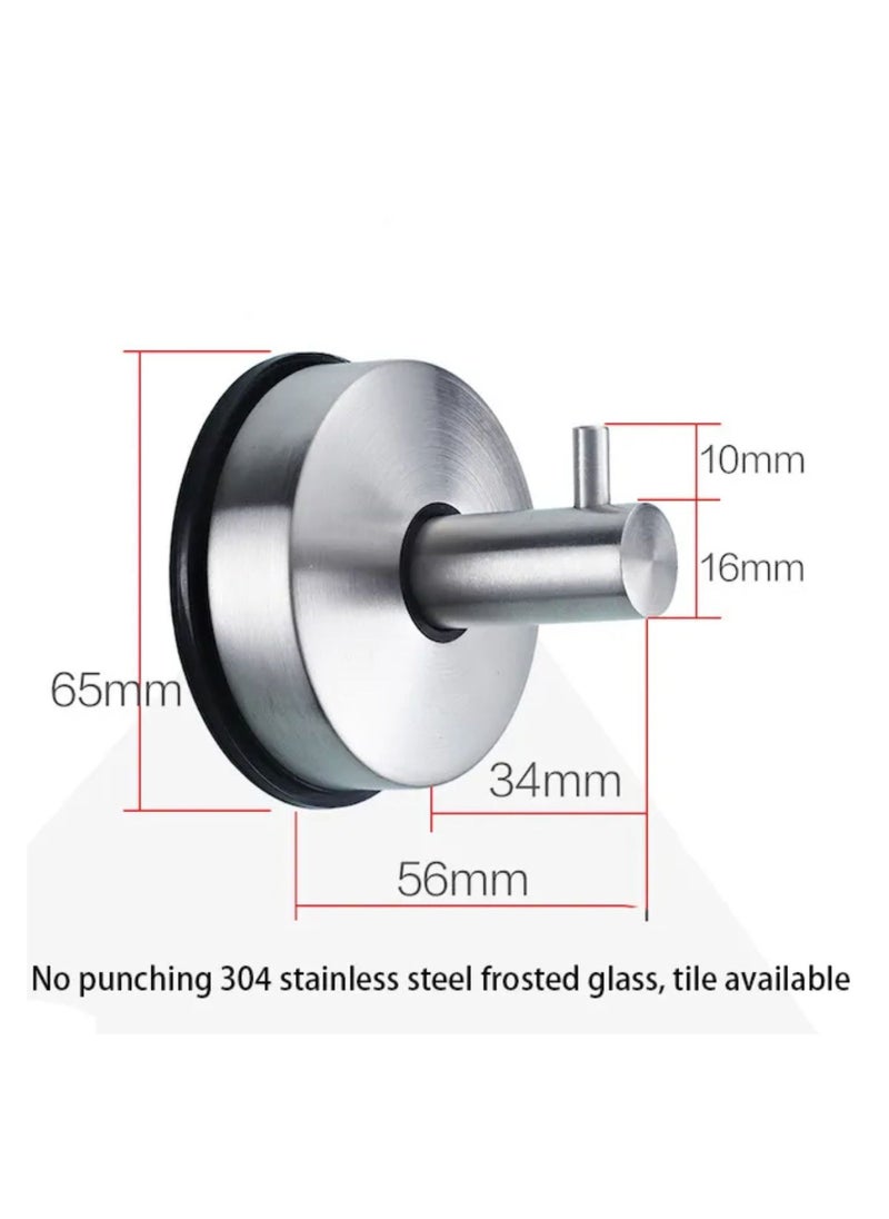 Zalcoon Vacuum Suction Cup Towel Hooks for for Bathrooms, Plating Black, Shower Hanger Hook Hanger Towel Rack Heavy Duty Wall Mounted Robe Hooks Sucker, Bathroom Organizer (Pack of 1)  - Image 3