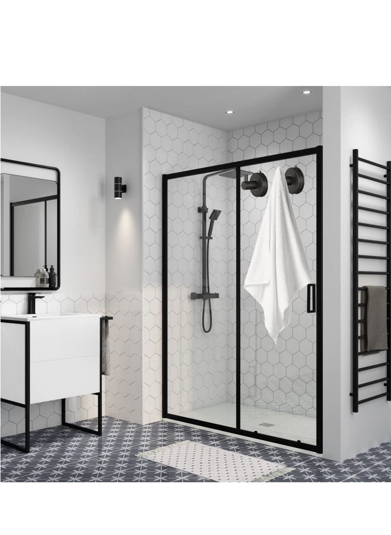 Zalcoon Vacuum Suction Cup Towel Hooks for for Bathrooms, Plating Black, Shower Hanger Hook Hanger Towel Rack Heavy Duty Wall Mounted Robe Hooks Sucker, Bathroom Organizer (Pack of 1)  - Image 4