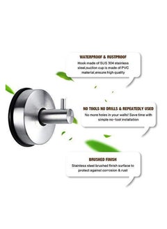 Zalcoon Vacuum Suction Cup Towel Hooks for for Bathrooms, Plating Black, Shower Hanger Hook Hanger Towel Rack Heavy Duty Wall Mounted Robe Hooks Sucker, Bathroom Organizer (Pack of 1)  - Image 5