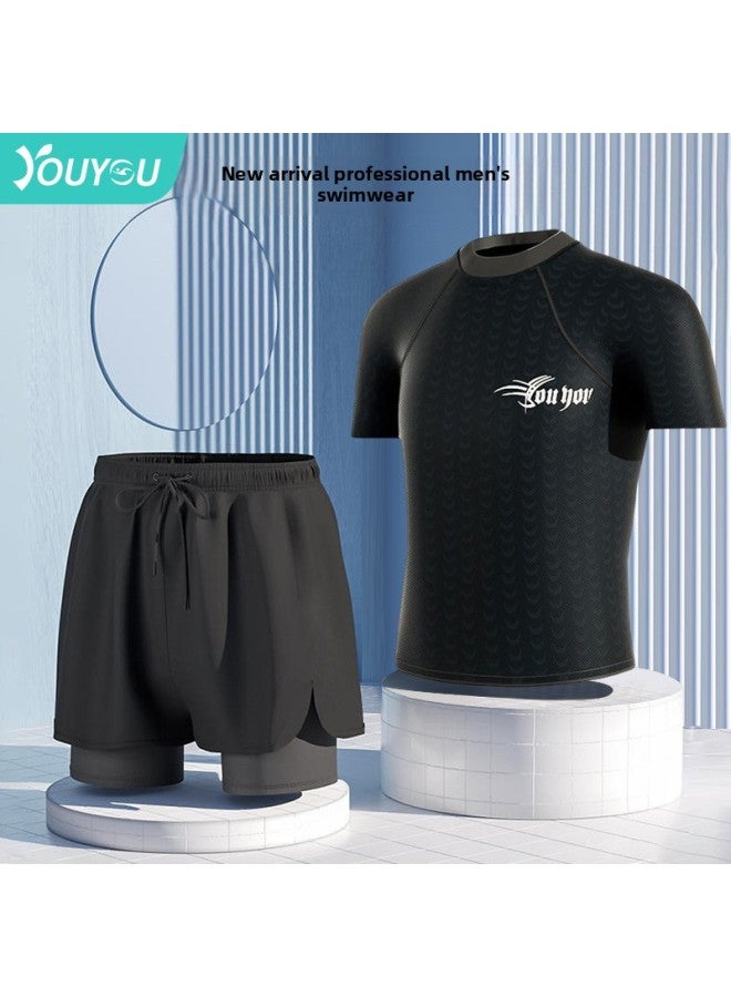 إسكدنيا شورت سباحة رجالي مضاد للإحراج فضفاض سريع الجفاف للرجال طقم ملابس سباحة بوكسر سروال الشاطئ معدات سباحة ربيع حار - اللون: الدب الأزرق (خمسة سنتات) - - Image 3