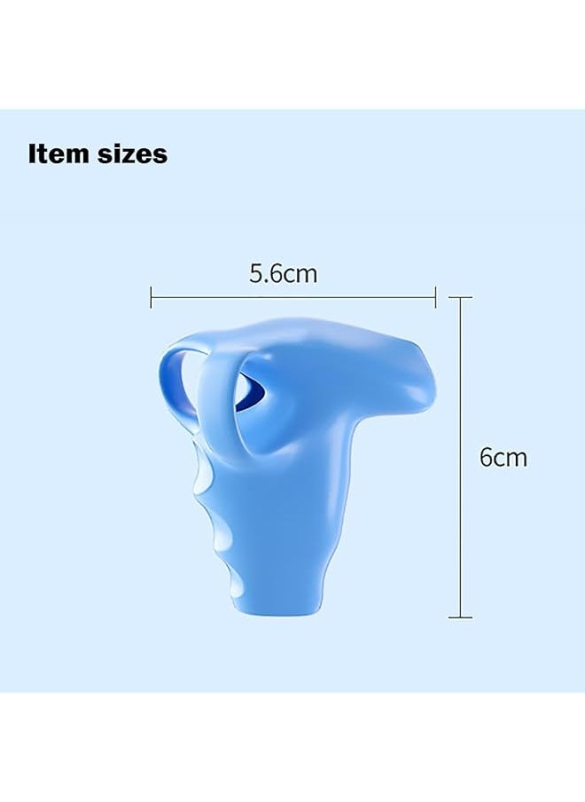 erorex - Pencil Grip Corrector Adjustable Anti Hook Wrist Correctors For Children Students Soft Silicone Pen Position Correction Tool Posture Training Gripper Aid Tool For Students Blue - Image 1
