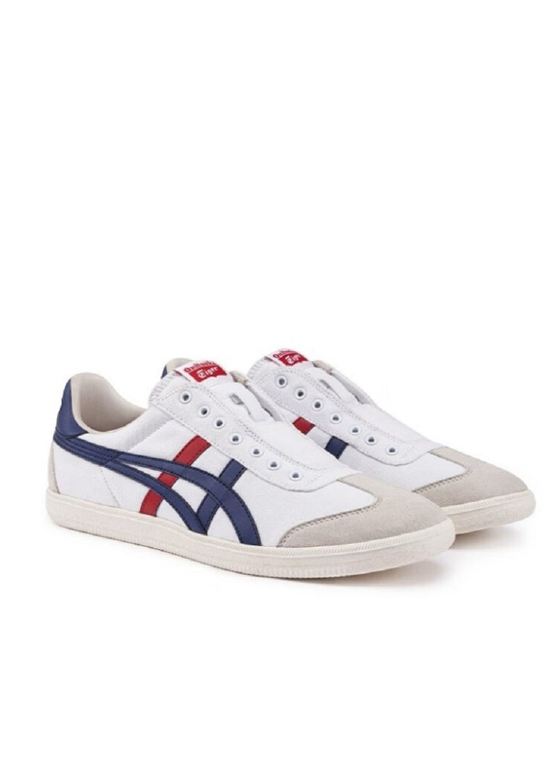 Onitsuka Tiger - حذاء رياضي كاجوال سهل الارتداء من توكوتين أزرق/أبيض/أحمر - Image 1