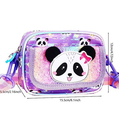 Kejea Girls Purse for Kids Age 3-8 - Panda Purse for Little Girl Gifts, Crossbody Bag - Image 3