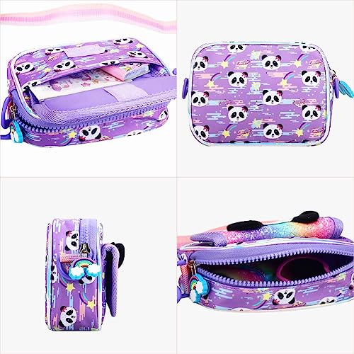 Kejea Girls Purse for Kids Age 3-8 - Panda Purse for Little Girl Gifts, Crossbody Bag - Image 5