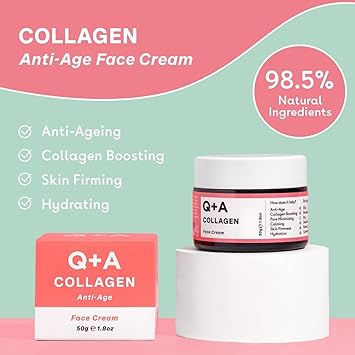 Q+A QA Collagen Face Cream A vegetarian seaweed derived Collagen cream for ageing skin anti ageing with natural seaweed derived Collagen and Shea Butter for Ultimate Hydration 50g18oz - Image 4