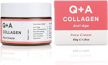Q+A QA Collagen Face Cream A vegetarian seaweed derived Collagen cream for ageing skin anti ageing with natural seaweed derived Collagen and Shea Butter for Ultimate Hydration 50g18oz - Image 1