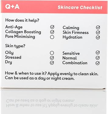 Q+A QA Collagen Face Cream A vegetarian seaweed derived Collagen cream for ageing skin anti ageing with natural seaweed derived Collagen and Shea Butter for Ultimate Hydration 50g18oz - Image 3