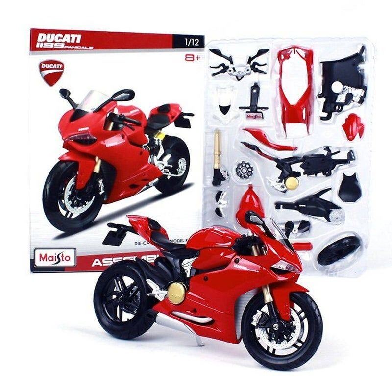 Maisto Assembly Line Ducati 1199 Panigale Die-cast Metal Kit (1:12, 34 Parts, Red) - Image 1