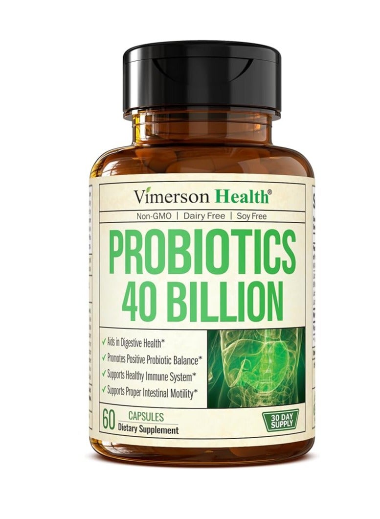 Probiotic 40 Billion CFU Daily Immune Balance Probiotics for Gut and Digestive Health 60 Capsules