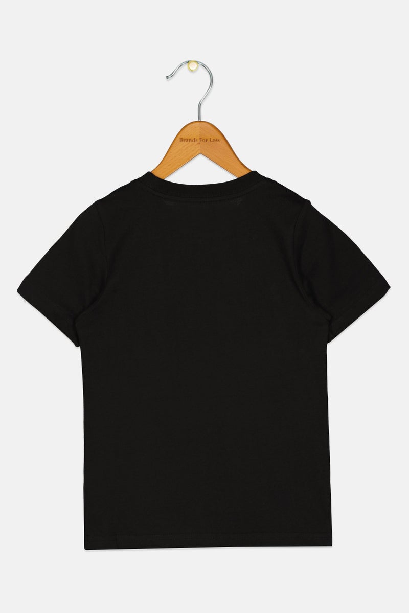 PUMA تي شيرت أولاد قصير الأكمام خارجي للأطفال، أسود - Image 3