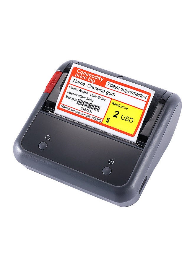 Generic - Portable 80mm Thermal Label Printer BT Label Maker Sticker Machine with Rechargeable Battery Compatible with iOS Android Computer - Image 1