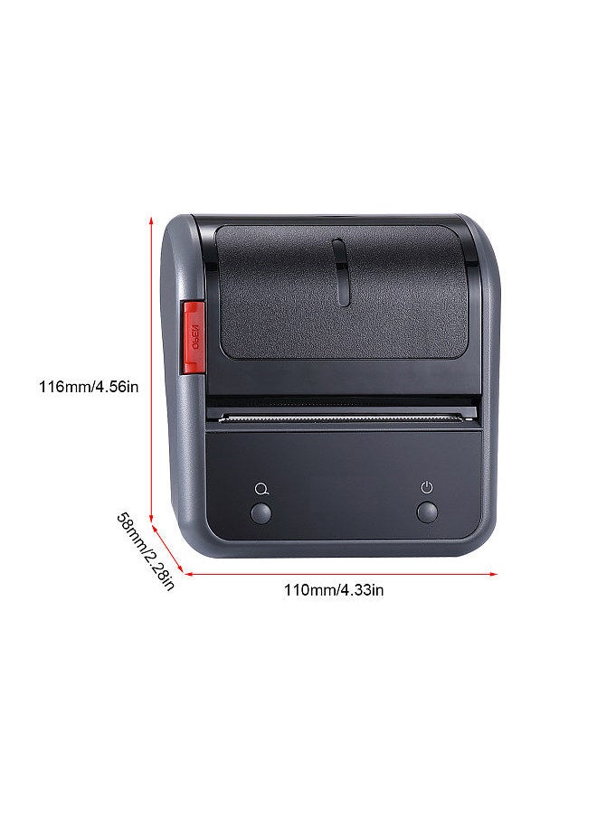 Generic - Portable 80mm Thermal Label Printer BT Label Maker Sticker Machine with Rechargeable Battery Compatible with iOS Android Computer - Image 1