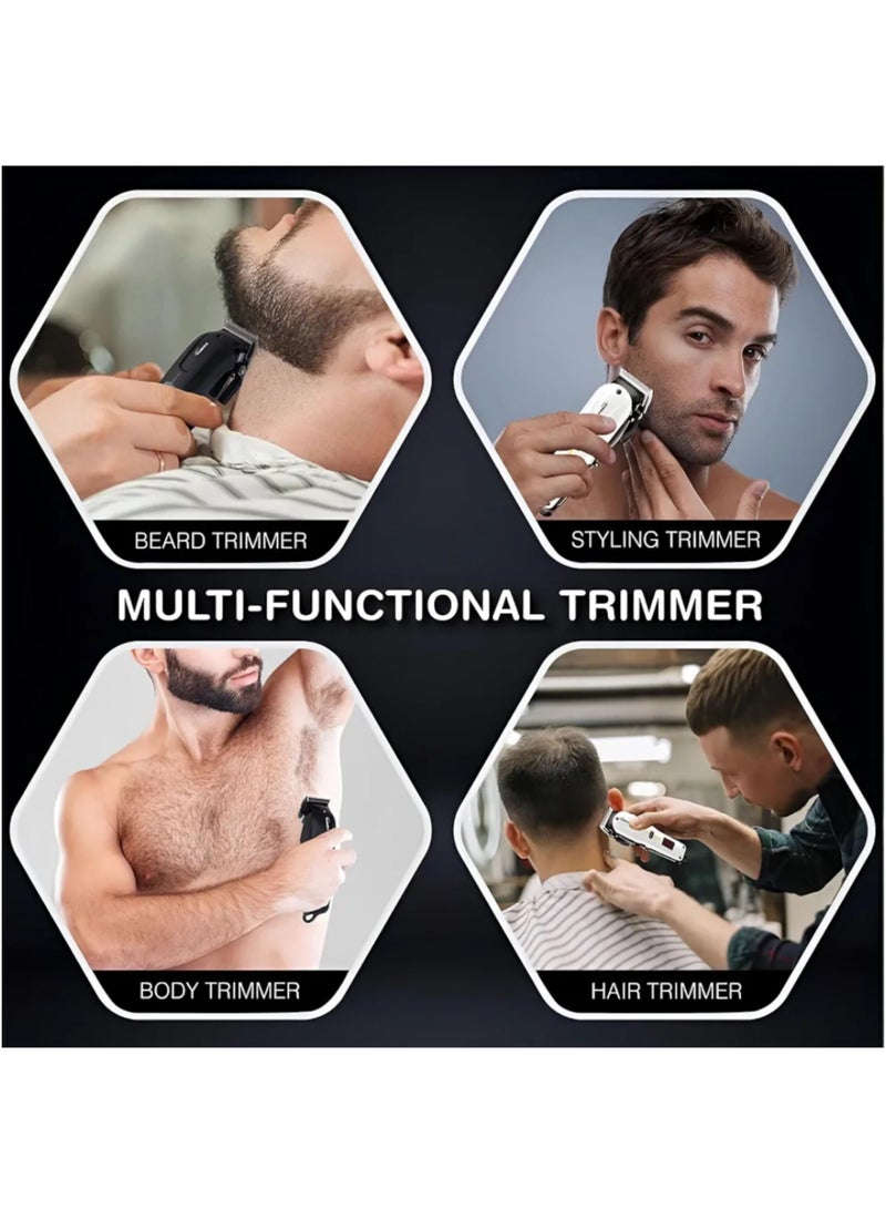 Geemy GM-6008 Professional Hair & Beard Clipper - Self-Sharpening Stainless Steel Blades, Precision Cutting, and Powerful Quiet Motor - Image 5