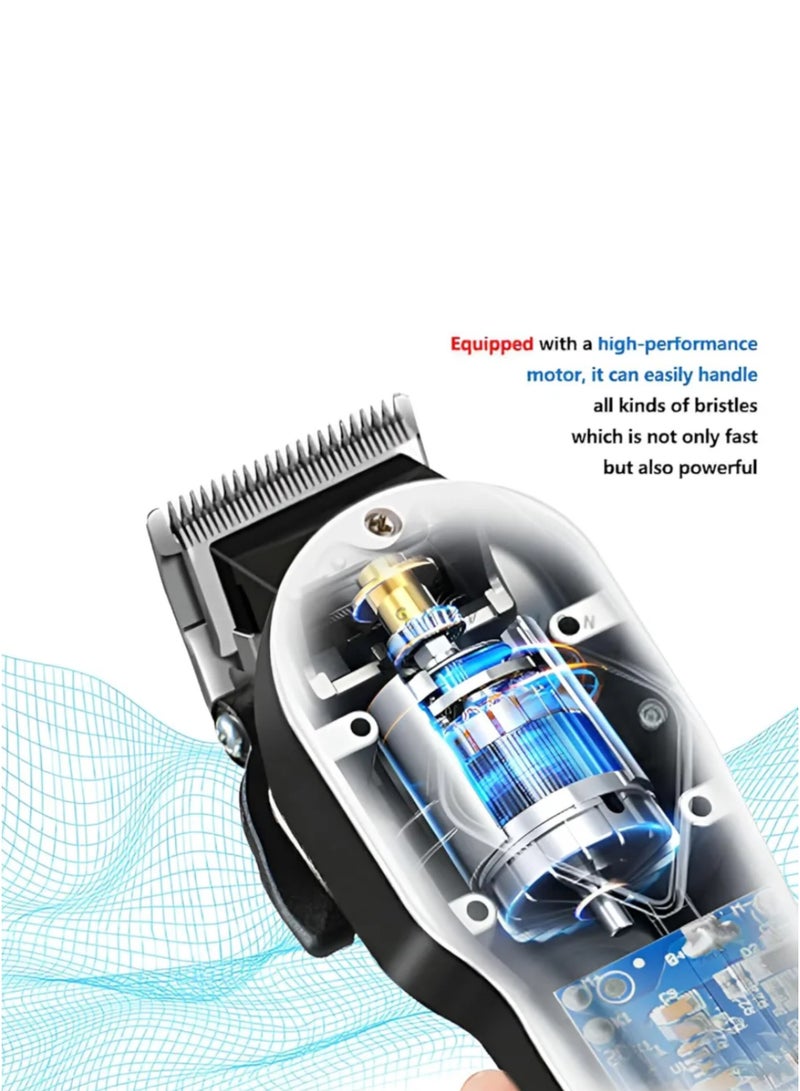 Geemy GM-6008 Professional Hair & Beard Clipper - Self-Sharpening Stainless Steel Blades, Precision Cutting, and Powerful Quiet Motor - Image 2
