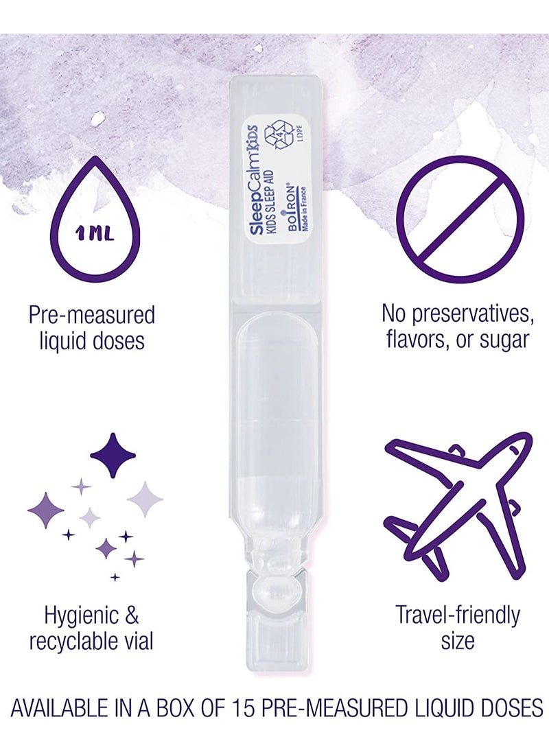 Boiron SleepCalm™ Kids Liquid Doses, Melatonin-Free, 15 Pre-Measured Liquid Doses, 0.034 fl oz (1 ml) Each  - Image 5