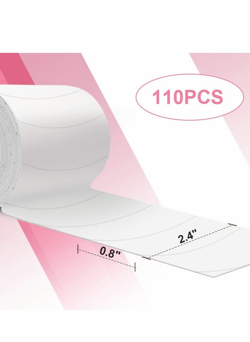 Excefore Eyelash Extension Tape, Foam Pads for Extensions - 110 PCS Pre Cut Medical Under Eye Lash Supplies Beauty Tools Lint Free Hypoallergenic No Latex Waterproof - Image 2