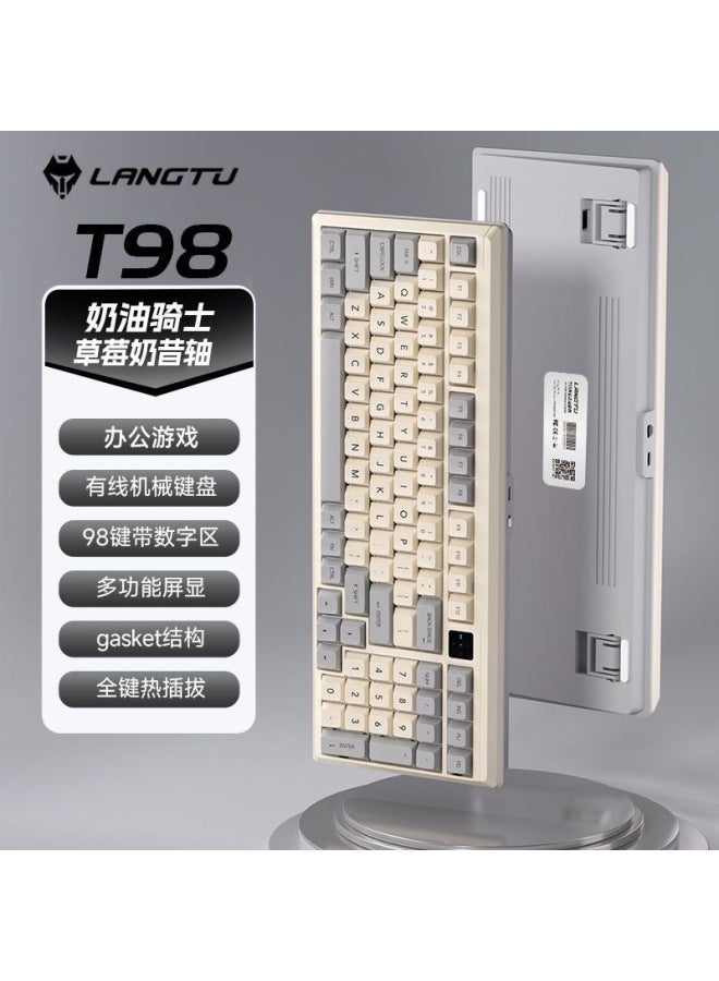 Langtu T98 Wireless Bluetooth Three-mode Mechanical Keyboard Customized Laptop Keyboard E-sports Gaming Keyboard