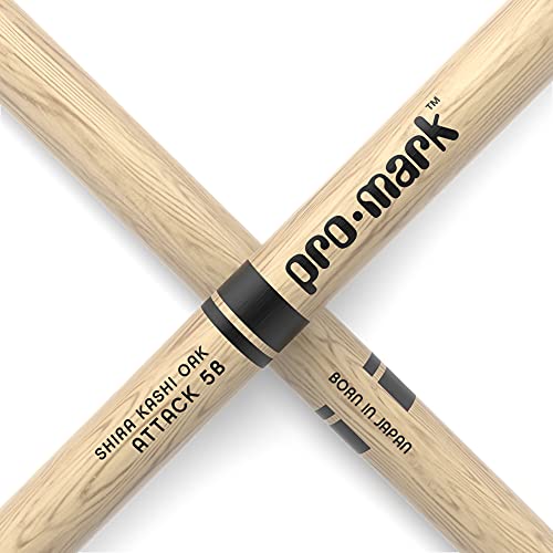 ProMark Drum Sticks - Classic Attack 5B Shira Kashi Oak Drumsticks, Oval Wood Tip, One Pair - Image 3
