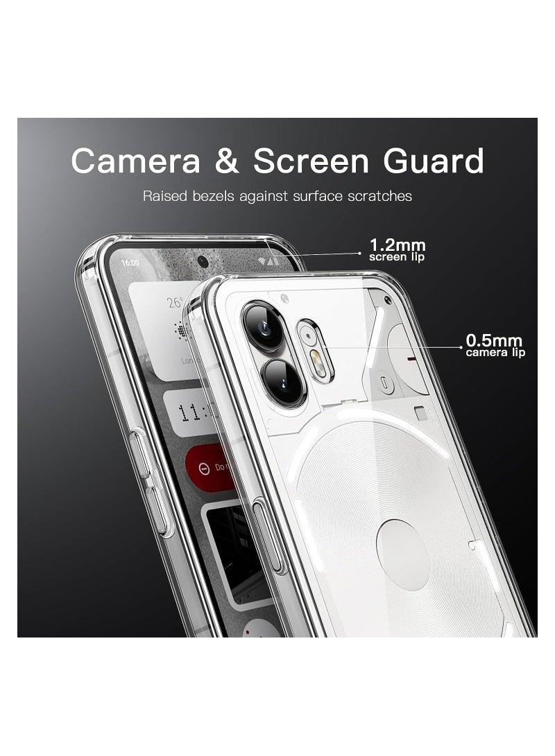 Arabest Case Compatible with Nothing Phone 2 Protector Transparent Shockproof Anti-Scratch Silicone Back Cover for Nothing Phone 2 Case - Image 4