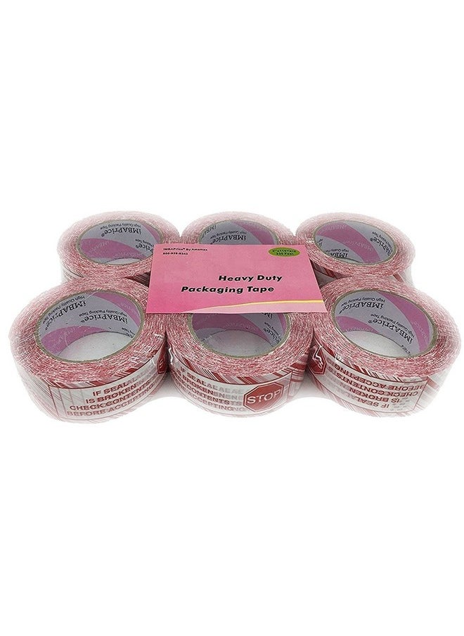 iMBAPrice Security Tape Printed Messageif Seal Is Broken Check Contents Before Accepting 6 Roll Of 110 Yards(330 Feet X 6) 2 Wide Stop Sign Shipping Packaging Tape  - Image 4
