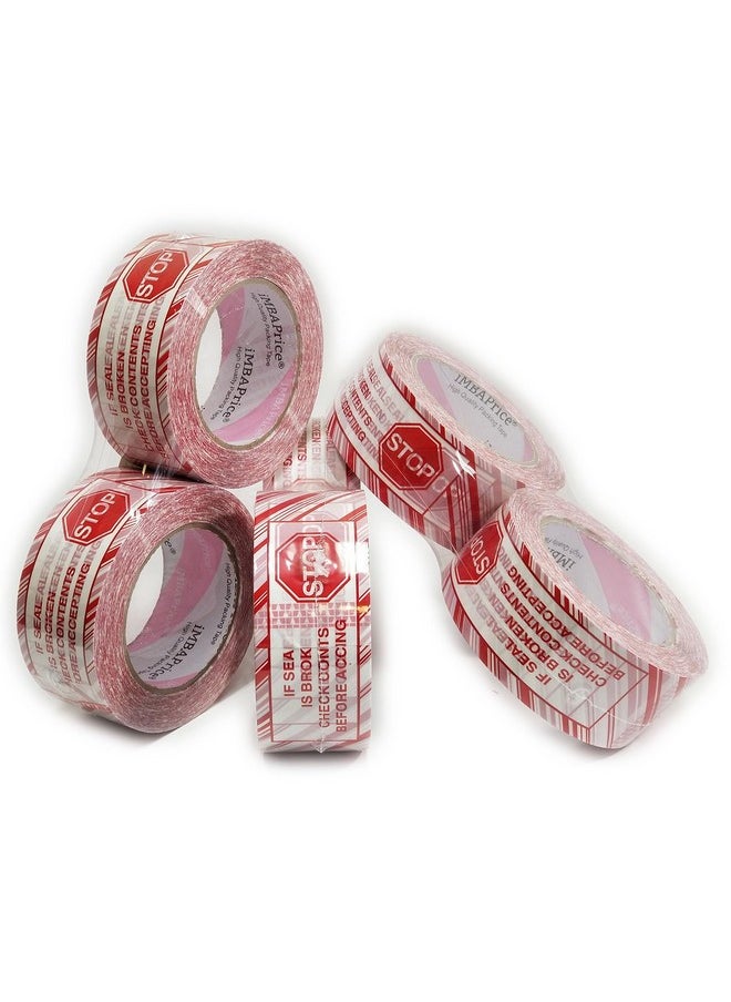 iMBAPrice Security Tape Printed Messageif Seal Is Broken Check Contents Before Accepting 6 Roll Of 110 Yards(330 Feet X 6) 2 Wide Stop Sign Shipping Packaging Tape  - Image 3