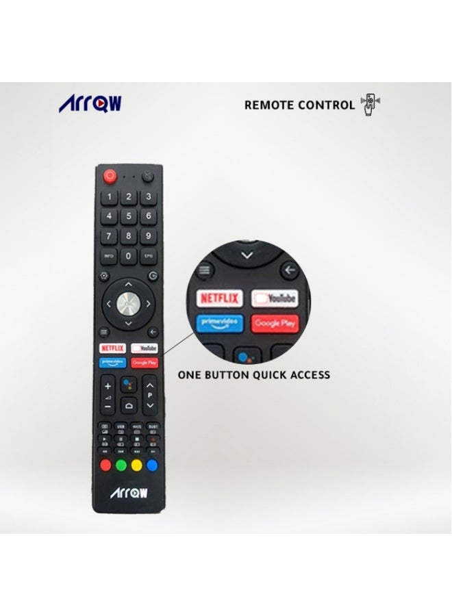 Arrow RO‑55LCQ120 55 Inch QLED 4K UHD Smart TV Google TV HDR Dolby Vision Dolby Atmos WiFi HDMI USB - Image 3