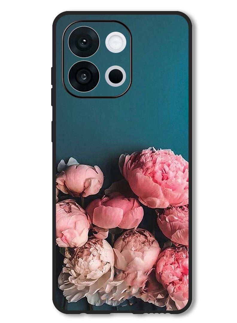 Theodor Case Compatible with OnePlus 13T 6.32 Inch Protection Shockproof Bumper Cover Flowers - Image 1