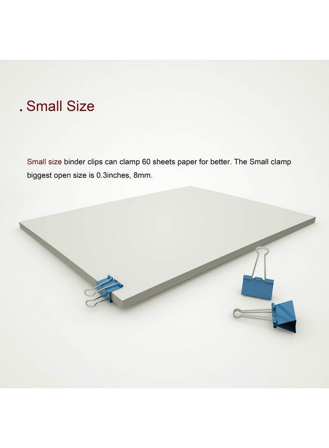 nctinystore Binder Clips Small Metal Clamp 0.75 Inch 19 Mm (Blue 20Pcs) - Image 5