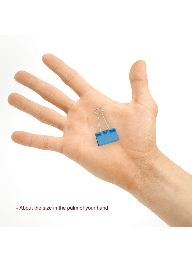 nctinystore Binder Clips Small Metal Clamp 0.75 Inch 19 Mm (Blue 20Pcs) - Image 4