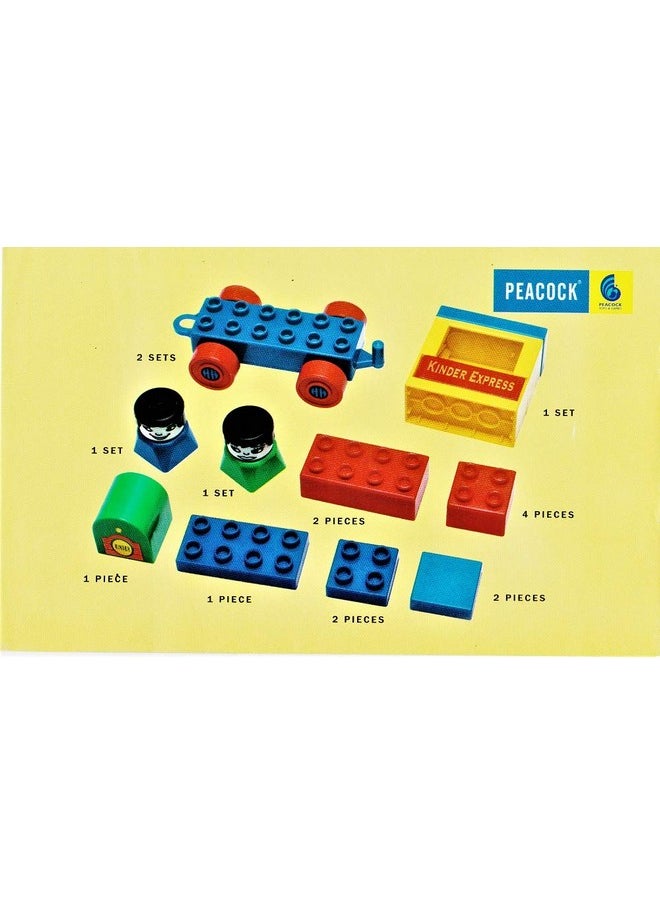Peacock Peacock Kid Kinder Blocks Locomotive Set,Multicolor  - Image 2