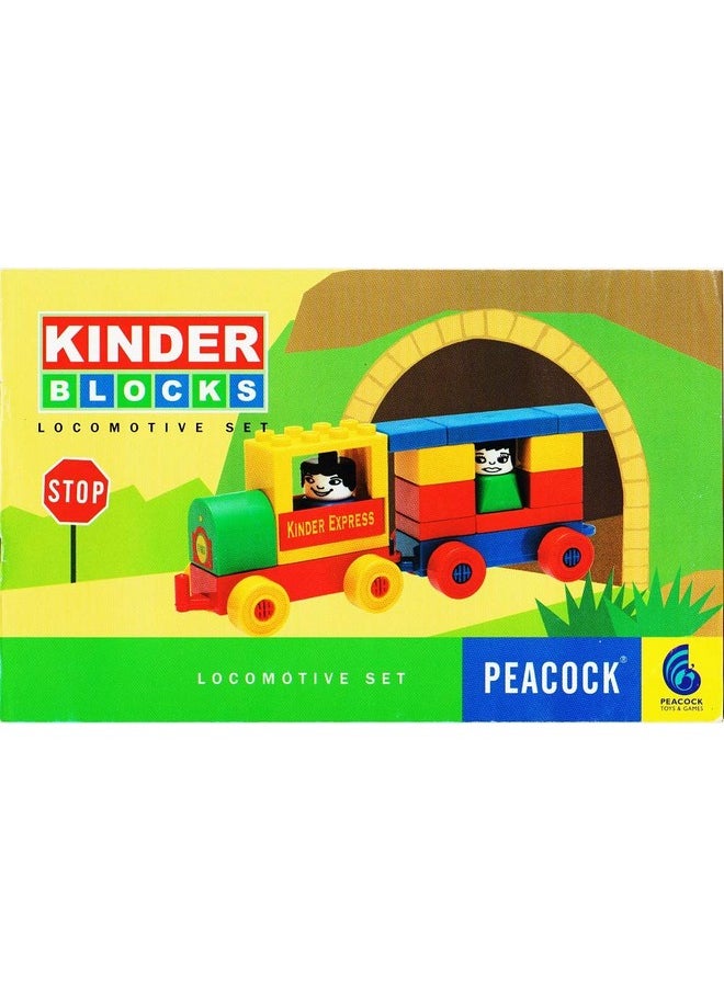 Peacock Peacock Kid Kinder Blocks Locomotive Set,Multicolor  - Image 1