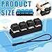 Ferreve 2 Pcs Keyboard Fidget Toys Fidget Clicker Keyboard FourButton Clicker Keychain Button ADHD Stress Relief Gifts for Adult to Relief Stress Pass The TimeBlack Blue - Image 4