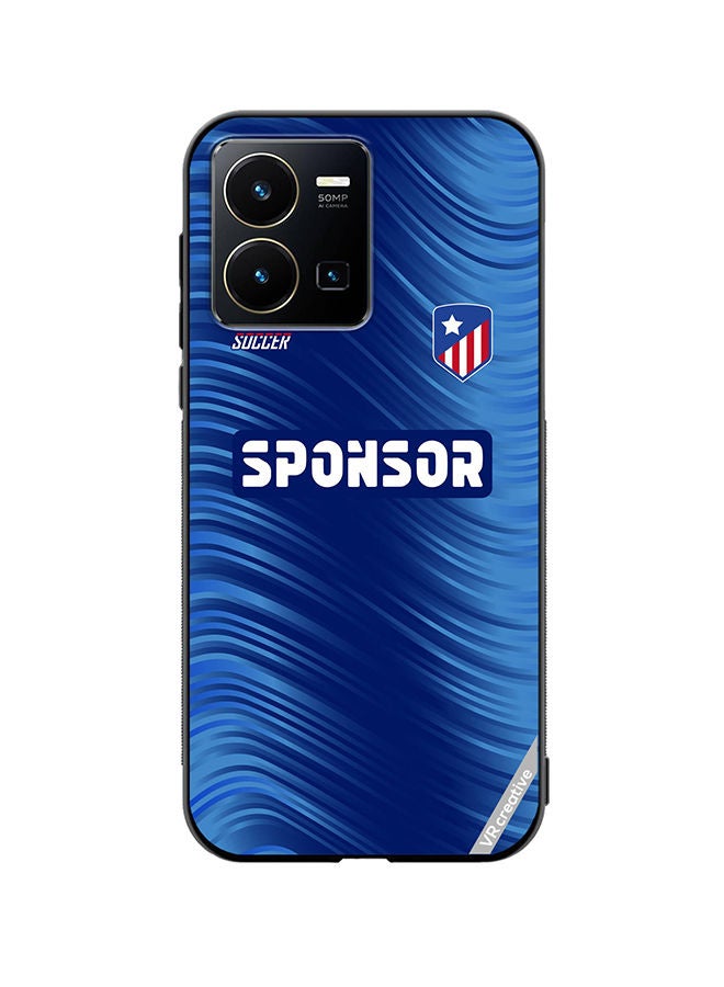 VR CREATIVE Protective Case Cover For Vivo Y35 Soccer Jersey Design Design Multicolour 