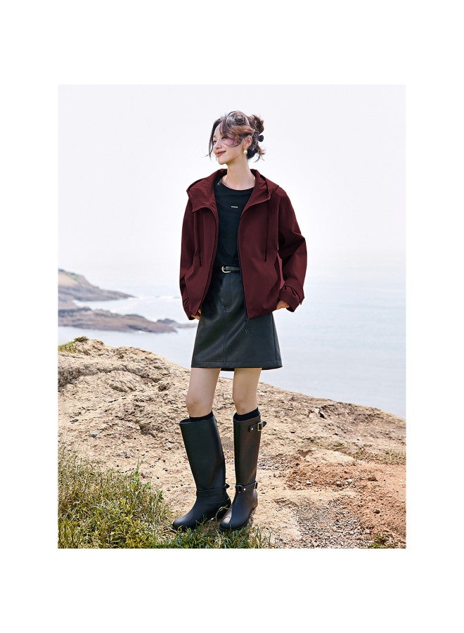 Urban Outdoor Windbreaker】autumn Casual Outdoor Style Work Jacket With Hooded Short Coat - Image 3