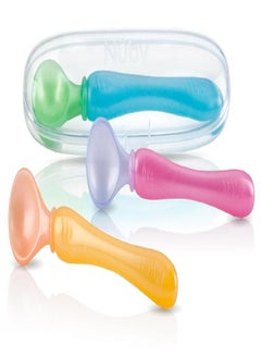 Nuby Nuby 3-Pack Easy Go Spoons and Travel Case, Colors May Vary, 9 Months Plus  - Image 3