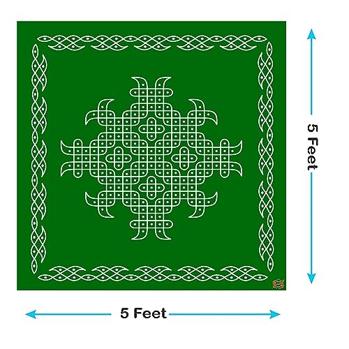 S2S Fabric Backdrop Cloth for Pooja Decoration Traditional, Background Decoration Cloth for Pooja Background Curtain Cloth for Festival Fabric 5 Feet Height & 5 Feet Width - Image 2