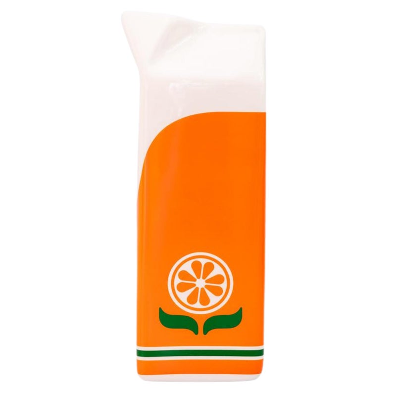 بان دو مزهرية عصير برتقال مستوحاة من الطراز القديم من Ban.Do، مزهرية سيراميك مزخرفة أصلية من Rise and Shine OJ Carton Retro/فريدة من نوعها/انتقائية/مبتكرة للمنزل/المطبخ/المكتب عصير البرتقال - Image 4