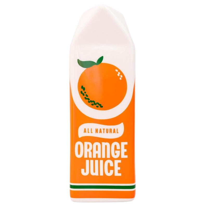 بان دو مزهرية عصير برتقال مستوحاة من الطراز القديم من Ban.Do، مزهرية سيراميك مزخرفة أصلية من Rise and Shine OJ Carton Retro/فريدة من نوعها/انتقائية/مبتكرة للمنزل/المطبخ/المكتب عصير البرتقال - Image 2
