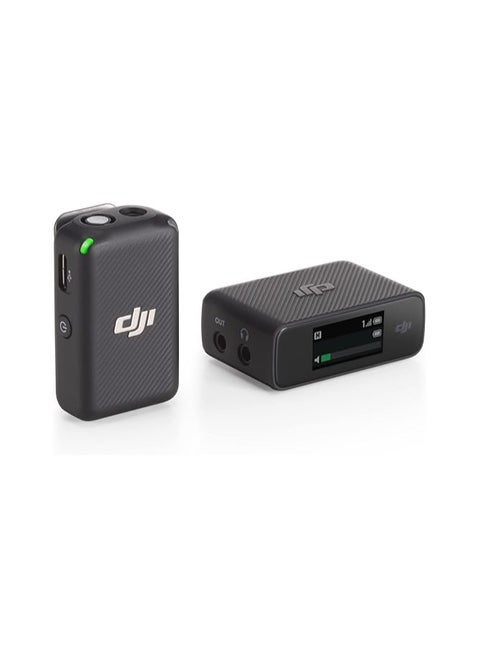 DJI Mic (1 TX + 1 RX), Wireless Lavalier Microphone, 250m (820 ft.) Range, 14-Hour Recording, Wireless Mic for PC, iPhone, Cameras, Vlogs, Live Stream, UAE Version with Official Warranty Support